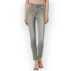 NWT Joe's Size L/10 High Waist Raw Hem Skinny Grey Ankle Jeans